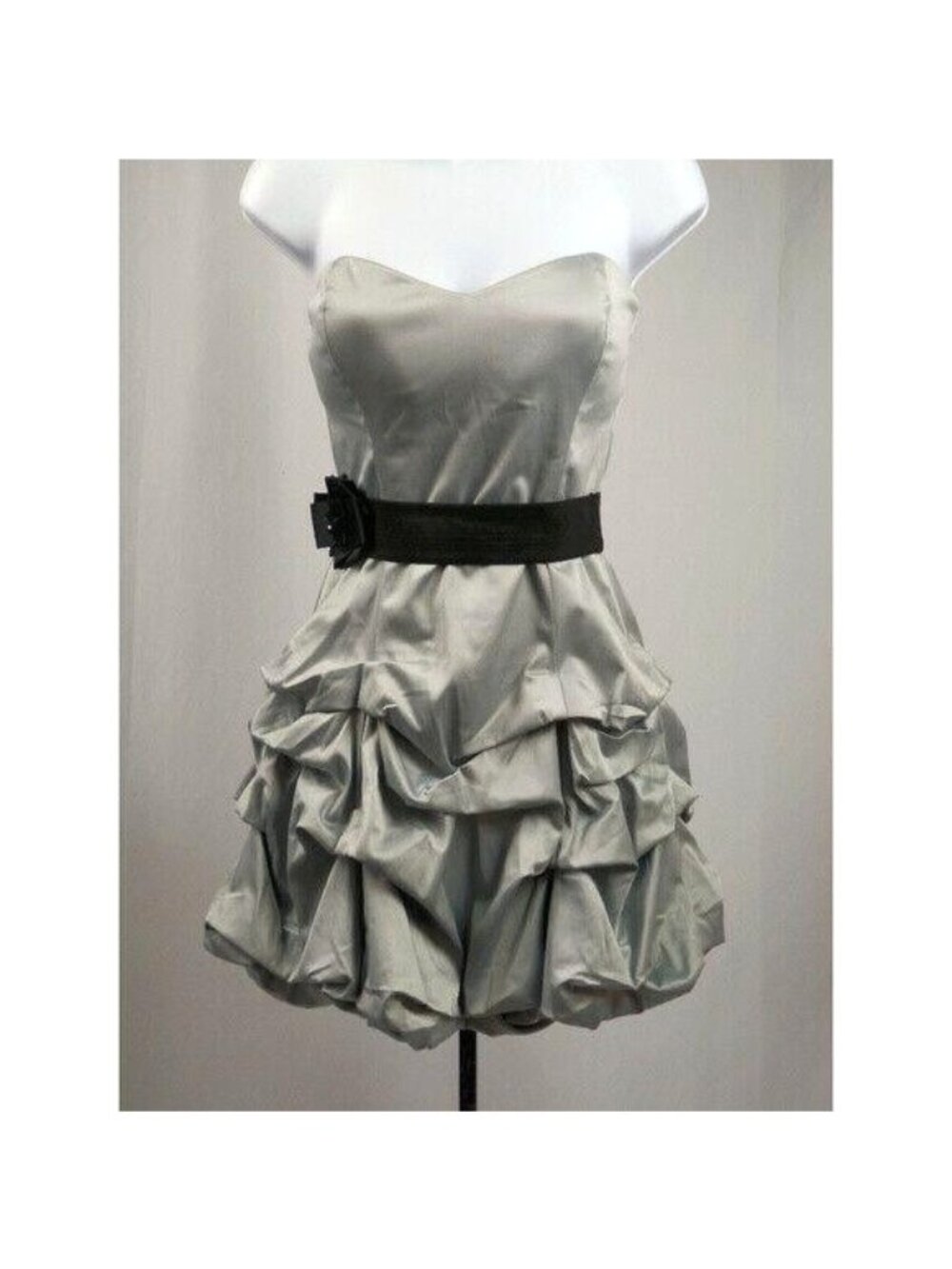 Ruby Rox Gray Strapless Prom Dress Juniors Size 3